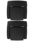 2 Pack Black Alloy Instrument Case Latches With Flatbottom Keyless Toggle Design For Toolbox Heavy Duty Multi Purpose Metal Box Clasp