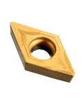 DCMT070204 BP010 carbide insert for External Lathe Turning Tool Holder SDNCN1212H07 with 10mm shank, used in precision metal cutting.