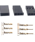 30 Sets RC Servo Plug Connector Kit with Male and Female Crimp Pins 2.54mm Pitch, Futaba JR Hitec Spektrum Compatible