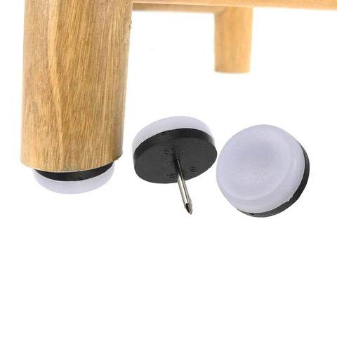 40 Pieces Nylon And Metal Furniture Glide Nail On Round Pads No Slip Floor Protectors