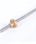 Two Pack Stainless Steel Lead Screw Rod With Nut For Stepper Motor And 3D Printer Applications Smooth Quiet Z Axis Threaded Rod