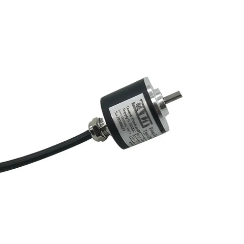 Ultra Compact GHS30 Open Collector NPN Output Rotary Encoder With 4mm Shaft, 100 To 1024 Pulses Per Revolution, 500 PPR, Built For Tight Spaces, Dope For DIY Robotic Projects And Precise Motion Sensing, compact black metal encoder with cable