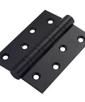 Black 4 Inch Flush Mount No Squeak Cabinet Hinges With Screws, Cupboard Door Hardware, Soft Close, Durable Furniture Fittings