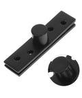 2-Piece Stainless Steel Hidden Pivot Hinges for Concealed Doors, black finish, close-up of hinge design and hardware details.
