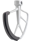 Flex Edge Beater for 6-Quart KitchenAid Bowl-Lift Stand Mixers, white paddle with grey flexible edge attachment