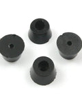 Top Shelf Rubber Furniture Leg Pads 100 Pack Self Adhesive Chair Glide Protectors in black, round caps for floor protection.