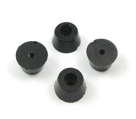 Top Shelf Rubber Furniture Leg Pads 100 Pack Self Adhesive Chair Glide Protectors in black, round caps for floor protection.