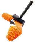 2-pack handheld spiral vegetable slicer with orange spiral blades and black handle
