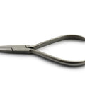 V Stop Dental Plier For Orthodontic Archwire Forming Loop Notch V Bend Tool For Braces Stainless Steel Autoclavable 14.5cm side view.