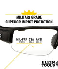 Anti Fog Safety Glasses With Semi Frame Scratch Resistant Protective Eyewear featuring military grade impact protection