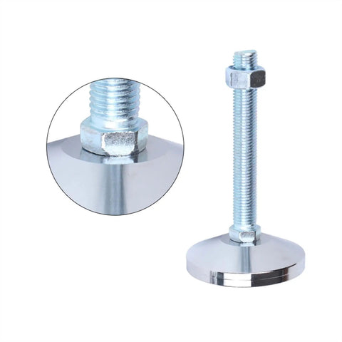 Heavy Duty Leveling Feet For Tables And Workbenches Stainless Steel With Bottom Lip Design For Even Weight Distribution Built To Last For Cabinets Shelving And Garage Workshops, close-up