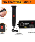 Dope Hot Wire Foam Cutter Kit 4 In 1 Upgrade Set showing a 24W adapter with LED display and adjustable handle for precise foam cutting.