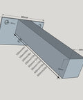 Hella Sturdy Black Industrial Floating Shelf Brackets Set Of Two Heavy Duty Wall Mount Supports with measurements and dimensions.