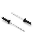 Aluminum Blind Rivets Kit One Eighth By Half Inch, 100 Pieces Black Pop Rivets For DIY Home Projects, Rustproof Aluminum Alloy Rivets
