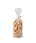 4x6 Clear Flat Open End Cello Bags 200 Pack Heat Sealable Poly Bags filled with cookies, tied with a gold twist tie