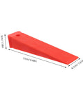 Heavy Duty Red Leveling Wedges 20 Pack Polymer Shims For Window And Furniture Installations showing 17cm long red shim with measurements.