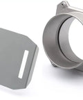 Heavy Duty Aluminum Blast Gate Four Inch Pair Featuring Sleek Anti Clog Seals and Killer Airflow Control view from the side with stainless finish