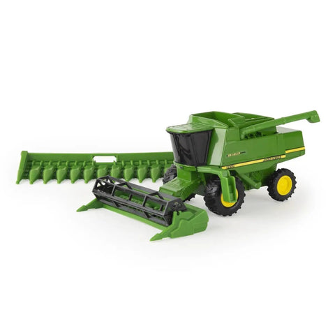 One Sixty Fourth Scale 9610 Combine Toy With Die Cast Body Clear Cab Window Detailed Interior Grain And Corn Heads Authentic Graphics