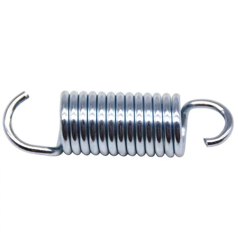 Close-up of a single spring from Beefed Up Recliner Mechanism Tension Springs Set, 2-1/4 Inch Overall Length, 2.5mm Wire, 13 Turn Coil.