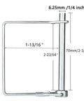 10 Pack Square PTO Pin Locking Pins One Quarter Inch By Two And Three Quarters Inch Heavy Duty Hitch Pins with measurements