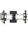 Top view of Beefy Carbon Fiber LCG Chassis Kit With 3mm Rails 8mm Delrin Skid Plate And CMS Servo Panhard Mount For 1 To 10 RC Crawlers