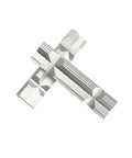 Magnetic Aluminum Vise Jaws Set With Soft Protectors for 4 to 8 inches, non-slip, close-up view of metal bench jaws covers