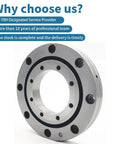 Pro Machine Shop Grade Robotic Arm Cross Roller Bearing Slewing Ring Assembly showcasing a heavy-duty metal platform with mounting holes.