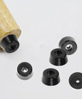 Tough As Nails Heavy Duty Rubber Feet Set For Cutting Boards And Furniture 30 Black Bumpers With Stainless Steel Protection Pads