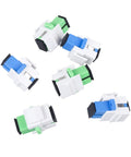 Ten Pack Fiber Optic SC To SC APC Simplex Couplers For Singlemode Cables, Zirconia Ceramic Ferrule, Ultra Low Insertion Loss