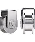 Set of 2 Heavy Duty Beefy Groove Wheels H Groove Track Wheel 304 Stainless Steel Sliding Door Roller for Square Tube