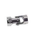 Universal Shaft Coupling Joint 23mm Length 11mm Width Steel Car Boat Model Connector For 5mm To 6mm Motors close-up view.