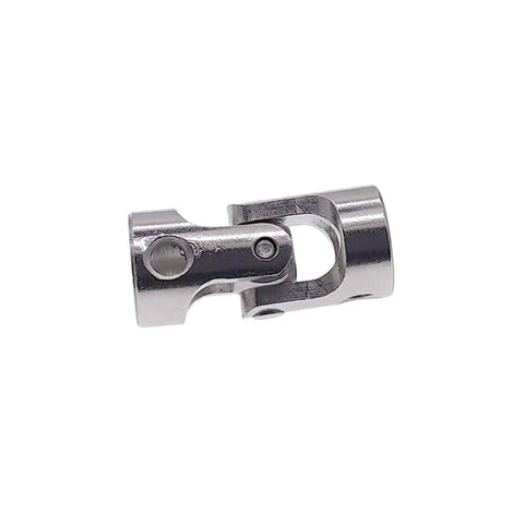 Universal Shaft Coupling Joint 23mm Length 11mm Width Steel Car Boat Model Connector For 5mm To 6mm Motors close-up view.