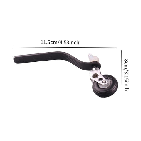 Carbon Fiber Landing Gear Tail Wheel Assembly Kit With Screws For Remote Control Airplanes And RC Aircraft Upgrade Lightweight Aluminum Core Durable Ground Handling Wear Resistant Gear Set, showing carbon fiber arm and PU wheel
