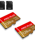 Two Pack 128GB Micro TF Card With Adapter High Speed UHS I C10 A1 Memory Card For Tablet Phone Camera Car Audio Game Console