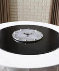 Round Glass Lazy Susan Turntable For Dining Table 60 To 100 Cm Rotating Serving Tray Easy To Clean Durable Kitchen Accessory