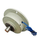 Compact Magnetic Powder Miniature Brake ZKG1YN with spot-on torque control, side view, showing compact design and blue wiring.