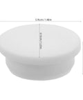 5pcs Silicone Bath Drain Cover for 30-31mm Jet Holes White, round silicone stopper, dimensions: 3.76cm diameter, flat surface.