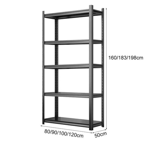 Heavy Duty Five Tier Metal Shelving Unit Adjustable Storage Rack Ultimate Garage Organizer Zero Stress Setup With Massive Storage Capacity And Rock Solid Steel Frame