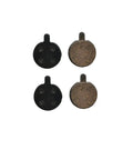 2 Pair Premium Semi Metallic Disc Brake Pads For Bicycle Calipers Compatible With Zoom Mechanical Systems Heat Resistant Build showing black and brown pads.