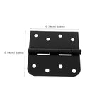 Premium Black Matte Indoor Door Hinges For Interior Wood Doors Stainless Steel Inside Hardware Set Of Three showing one hinge from top view