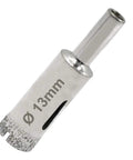 13mm bit from Diamond Drill Bit Set For Glass Marble Ceramic And Granite, 5 Piece Kit Ranging From 5/32 Inch To 1/2 Inch