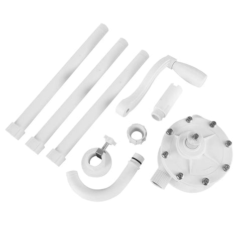 Ycauty Heavy Duty Rotary Barrel Pump For Chemical Drum Handling Built From Tough Corrosion Resistant ABS, parts and assembly.