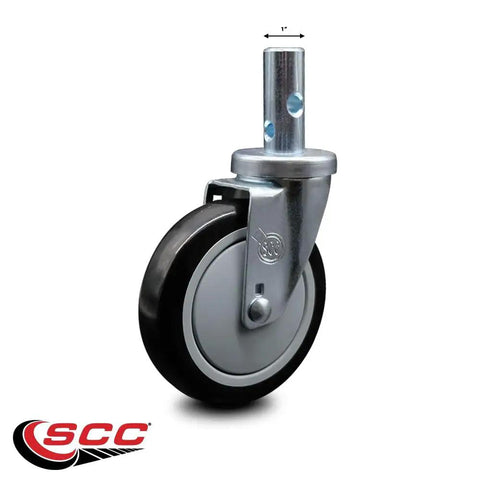 Heavy Duty Replacement Swivel Caster For Magliner Platform Truck And Hand Truck Featuring Tough As Nails Polyurethane Wheels and zinc coated stem.