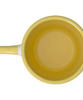 Top view of Gyrocopter Themed Ceramic Mug For Gyroplane Enthusiasts And Autogyro Fans 11 Ounce Yellow And White Coffee Cup