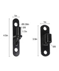Heavy Duty Gate Hinges 304 Stainless Steel Wall Mount Rustproof For Farm Fences And Garage Doors Black Finish Five Eighths Pin