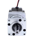 Front view of Beefy Torque Nema 23 Bipolar Stepper Motor With 5 To 1 Planetary Gearbox MG Series showcasing built-in shaft coupling.