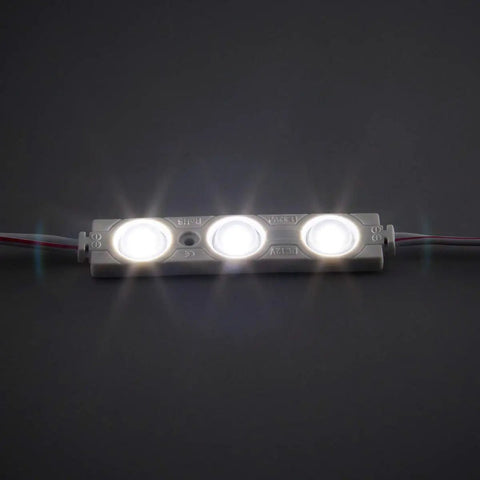 200 Pack DC12V White 6500K 3 LED Sign Module Back Light for Letter Signs and Advertising Displays Waterproof