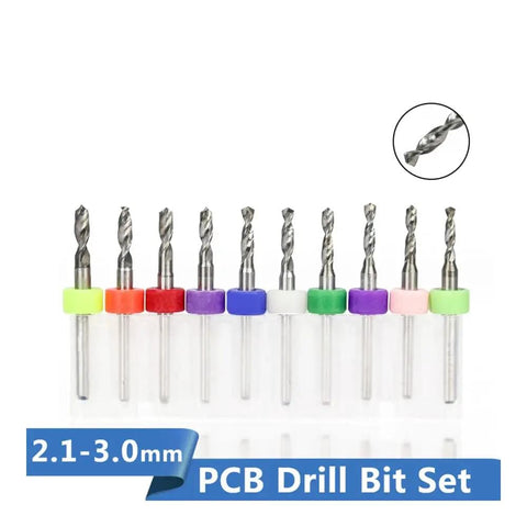 Top Notch 2.3mm PCB Drill Bit Set for Precision Circuit Board Drilling, colorful tungsten carbide micro drill bits display