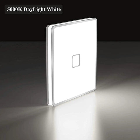 Square LED Ceiling Light 24W 2050LM Flush Mount 12.8 Inch Waterproof IP44 No Flicker 80Ra Plus 5000K Cold White Fixture