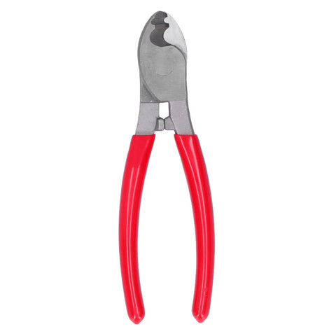 Heavy Duty Manual Cable Cutter For Aluminum And Copper Wires with red handles, Ratcheting Insulation Pliers, Portable Hand Tool